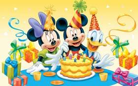 С днем рождения  на английском От студии Walt Disney Happy Birthday to You